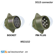 MIL-DTL-5015 Hermetic Connector,PCB Air-Tight-Seal cable connector,ms3102A18-3 2pin connector